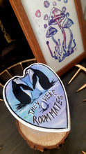 Load image into Gallery viewer, Chinstrap penguins sticker - Gay penguin couple with egg- they were roommates- Queer art 3x4 weatherproof vinyl sticker
