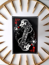 Load image into Gallery viewer, Ace of heart - Screaming opossum playing card style 2x4 Weatherproof vinyl sticker