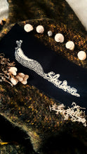 Load image into Gallery viewer, Slug patch - slow down - Screen printing on black fabric