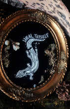 Load image into Gallery viewer, Salamander patch - Heal thyself - Screen printing on black fabric
