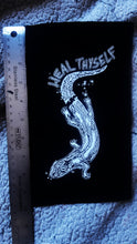Load image into Gallery viewer, Care patches bundle - slow down - follow your fears - heal thyself - Screen printing on black fabric