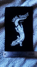 Load image into Gallery viewer, Care patches bundle - slow down - follow your fears - heal thyself - Screen printing on black fabric