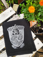Load image into Gallery viewer, Squirrel patch - Linocut patch on recycled fabric