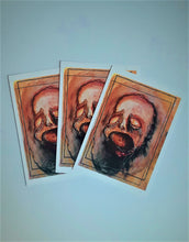 Load image into Gallery viewer, Watercolor chaotic scream mini print- 5x7 original art - Print on paper