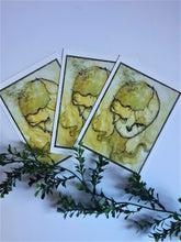 Load image into Gallery viewer, Green watercolor chaotic portrait mini print- 5x7 original art - Print on paper