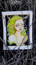 Load image into Gallery viewer, Watercolor and ink portait ( Branches ) - One of a kind