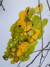 Load image into Gallery viewer, Hare with abstract colored background - One of a kind