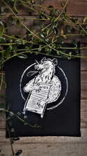 Load image into Gallery viewer, Rat opossum washboard player ( 1312 ) patch - Screen printing on black fabric