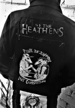 Load image into Gallery viewer, Punk is support not competition backpatch - rat and opossum - Screen printing on black fabric