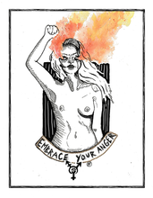 Load image into Gallery viewer, Embrace your anger - 8x10 feminist art - Print on paper