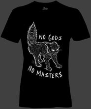 Load image into Gallery viewer, NO GODS NO MASTERS Cat T-Shirt