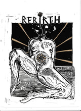 Load image into Gallery viewer, REBIRTH - linocut print on paper