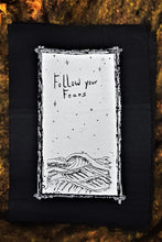 Load image into Gallery viewer, Sea storm patch-Follow your fears - Screen printing on black fabric