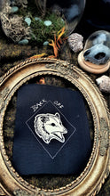 Load image into Gallery viewer, Back Off screaming opossum patch  - Screen printing on black fabric