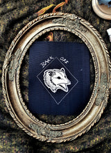 Load image into Gallery viewer, Back Off screaming opossum patch  - Screen printing on black fabric