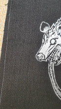 Load and play video in Gallery viewer, Ouroboropossum patch - Opossum eating its tail - Screen printing on black fabric
