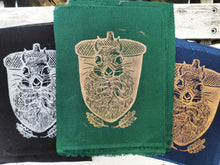 Load image into Gallery viewer, Squirrel patch - Linocut patch on recycled fabric
