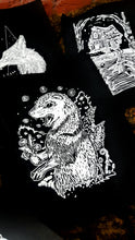 Load image into Gallery viewer, Wild ferret patch - Screen printing on black fabric
