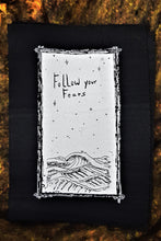 Load image into Gallery viewer, Sea storm patch-Follow your fears - Screen printing on black fabric
